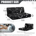 thumbnail image 7 of Aplkyhs Black Marble RV Dinette Cushions Stretchable Camper Decor Washable Sofa Covers for 2 Cushion Couch Universal Furniture Covers for Sofa and Loveseat, 7 of 7
