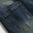 thumbnail image 6 of DDAPJ pyju Men Ripped Jeans Slim Fit Straight Leg Moto Denim Pants Vintage Distressed Jeans Skinny Patchwork Jean Pants Birthday Giftss Blue L, 6 of 8