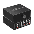 thumbnail image 2 of 4 Ports Bi-Directional Audio Switcher Box Audio Rotary Switch Plug Play Audio Splitter for TV Game Console Headphone, 2 of 6
