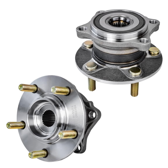 Detroit Axle - 4WD Rear Wheel Bearing Hubs for 2008-2015 Mitsubishi Lancer, 2007-2012 Outlander 2009 2010 2011, Wheel Hub Bearings Assembly Replacement, Pair Hubs