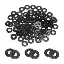 100 Pcs 304 Stainless Steel Flat Washers, 5.6mm ID x 12mm OD x 1mm Thick Black Zinc Plated Metal Washers