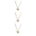 thumbnail image 4 of Guardoinrt Collier Pendentif Collier Ras du Cou Bijou en Strass Cadeau Personnalisé Type 2 Or Rose 3Set, 4 of 6