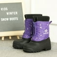 thumbnail image 4 of Dream Pairs Boys Girls Kids Warm Waterproof Snow Boots Winter Outdoor Snow Boots KSTAR PURPLE/MULTI Size 13, 4 of 5