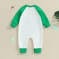 thumbnail image 3 of Bagilaanoe Newborn Baby Girls Boys One-pieces Letters Print Long Sleeve Jumpsuit 3M 6M 12M 18M Infant Romper Holiday Clothing, 3 of 7