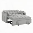 thumbnail image 6 of Modern Gray 4 in1 Loveseat Sofa Bed with Storage & Adjustable Backrest (85×80×75cm), 6 of 12