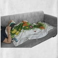 thumbnail image 6 of Letter D Soft Flannel Fleece Throw Blanket, Exotic Abloom Letter Organic Foliage Papilio Wings Seasonal Composition, Cozy Plush for Indoor and Outdoor Use, 60" x 80", Green Multicolor, by Ambesonne, 6 of 6