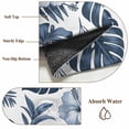 thumbnail image 6 of Round Area Rug 3 Ft, Palm Leaves Washable Non-Slip Circle Carpet for Living Room/Bedroom, Vintage Summer Blue Tropical Flowers Plants Low-Profile Small Floor Mats Collection Rugs for Indoor, 6 of 7