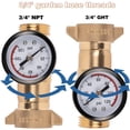 thumbnail image 3 of Brass RV Water Pressure Regulator, Lead Free, Hi-Flow RV Water Regulator with Filter Screen and Gauge for Campers, Travel Trailers, RV Plumbing System, 3 of 5