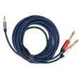thumbnail image 4 of Audio Cable,3.5mm Male to 2 Mono Stereo Male Cable Cable High-End Performance, 4 of 14