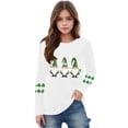 thumbnail image 3 of Blusas y camisas de manga larga con cuello redondo, moda del Día de San Patricio, blusa informal con estampado bonito de manga larga para niños y niñas., 3 of 5