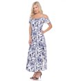 thumbnail image 1 of White Mark Robe Maxi Teinture sur Nœuds Épaules Dénudées pour Femmes, 1 of 6