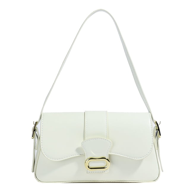 Bolso Mano Con Solapa para Mujer Hombro Piel Sintética