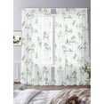 thumbnail image 4 of Green Horse Semi Sheer Curtains 108 Inch Length 2 Panels Set, Watercolor Vintage Animals Sheer Kitchen Curtain Privacy Voile Window Curtain for Living Room Bedroom Rod Pocket Drapes, 4 of 7