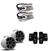 Wet Sounds REV 10 SE BW- Matte White REV10 Special Edition - Revolution Series 10" Tower Speakers, Pair 300 Watts RMS, White, Pair with Wet Sounds BLACK Centurion Gladiator brackets