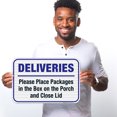 thumbnail image 2 of Package Delivery Sign, Please Place Packages in The Box On Porch,, 2 of 8