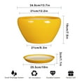 thumbnail image 2 of Stillaflora 13 inch Bright Yellow Extra Large Ceramic Decorative Planter with Drainage & Saucer, Modern Indoor & Outdoor Pot for Flowers & Patio Decor, 2 of 7