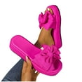 thumbnail image 4 of Hot Pink Women Chic Versatile Thick-Soled Decoration Open-Toe Footwear Breathable For Spring Summer Beach Wear Lightweight, 4 of 6
