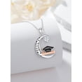 thumbnail image 4 of Dorunmo Graduation Gift for Her Class of 2025 Graduation Necklace 925 Sterling Silver April Birthstone Bachelor Cap Pendant High School College Graduation Jewelry for Women, 4 of 6