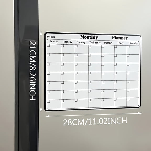 Clearance Under $3.69! 1PC Reusable Fridge Calendar, Weekly Planner Dry-Erase Memo Board with 7-Day Layout, Plastic, for Home & Kitchen, (One Size, Beige)