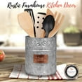 thumbnail image 5 of Autumn Alley Galvanized Round Utensil Holder with Embossed Copper Label, 5 of 8