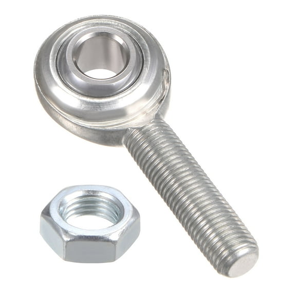ECML6 3/8" Rod End Bearing 3/8"-24 UNF Male Left Hand Thread, Cast Iron Rod End Joints, with Jam Nut