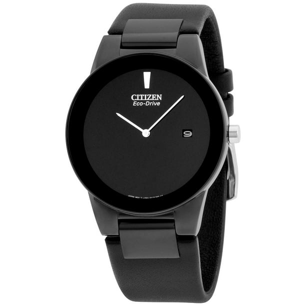 CITIZEN Citizen Men's EcoDrive Axiom Black Leather Watch, AU106507E