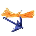 thumbnail image 1 of Anchor Kit, High Strength Folding Anchor 4 Tine 7.1in Long with 5m Rope for Pond Rivers Lakes, 1 of 7