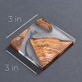 thumbnail image 4 of Ensemble de 6 Pcs en Bois, Époxy, Cèdre avec Support (Carré), 4 of 8