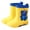 Yellow, variant on Otqutp Children's Rain Boots 3-12 Years Boys Baby Rain Boots Girls Students Toddler Outdoor Water Shoes