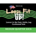 thumbnail image 2 of Loose Fit Stays Up - 3 Pack - Mens Womens Wide So Black / Ankle - XL: Men's 15.5-19, 2 of 2