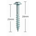 thumbnail image 2 of 100 piezas Tornillos para madera Tornillos autorroscantes de alta dureza, sujetadores Tornillos de orificio oblicuo para carpintería Tornillos de, 2 of 9