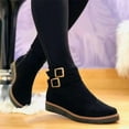 2024 Latest Hot Ankle Boots for Women Flat Low Heel Zipper Booties