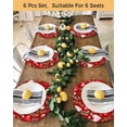 thumbnail image 4 of 13 Inch Round Placemats Set of 6, Valentines Non Slip Heat Insulation PP Table Mats, Pink Red Love Heart Spring Green Botanical Washable Place Mats for Kitchen Dining Party Table Decor, 4 of 7