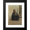 thumbnail image 2 of Henry&nbsp;Brokman 11x14 Black Modern Framed Museum Art Print Titled - Luxor, Arabic Holding a Stick Sitting in a Street (ca 1892), 2 of 5