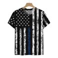 thumbnail image 4 of WEAIXIMIUNG Tunique de la Saint-Valentin Manches Courtes Chemise Ample Imprimée d'Été pour Femmes Blouse Florale Col Rond T-Shirts Décontractés pour Femmes, 4 of 5