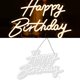 thumbnail image 1 of Letrero de neón, Luz de Noche LED de Neón de Feliz Cumpleaños, happy birthday Luces de pared para Bar, Club, Recámara, 40X26CM Letrero de Neón para Decoración de pared de Fiesta (Cálido), 1 of 4