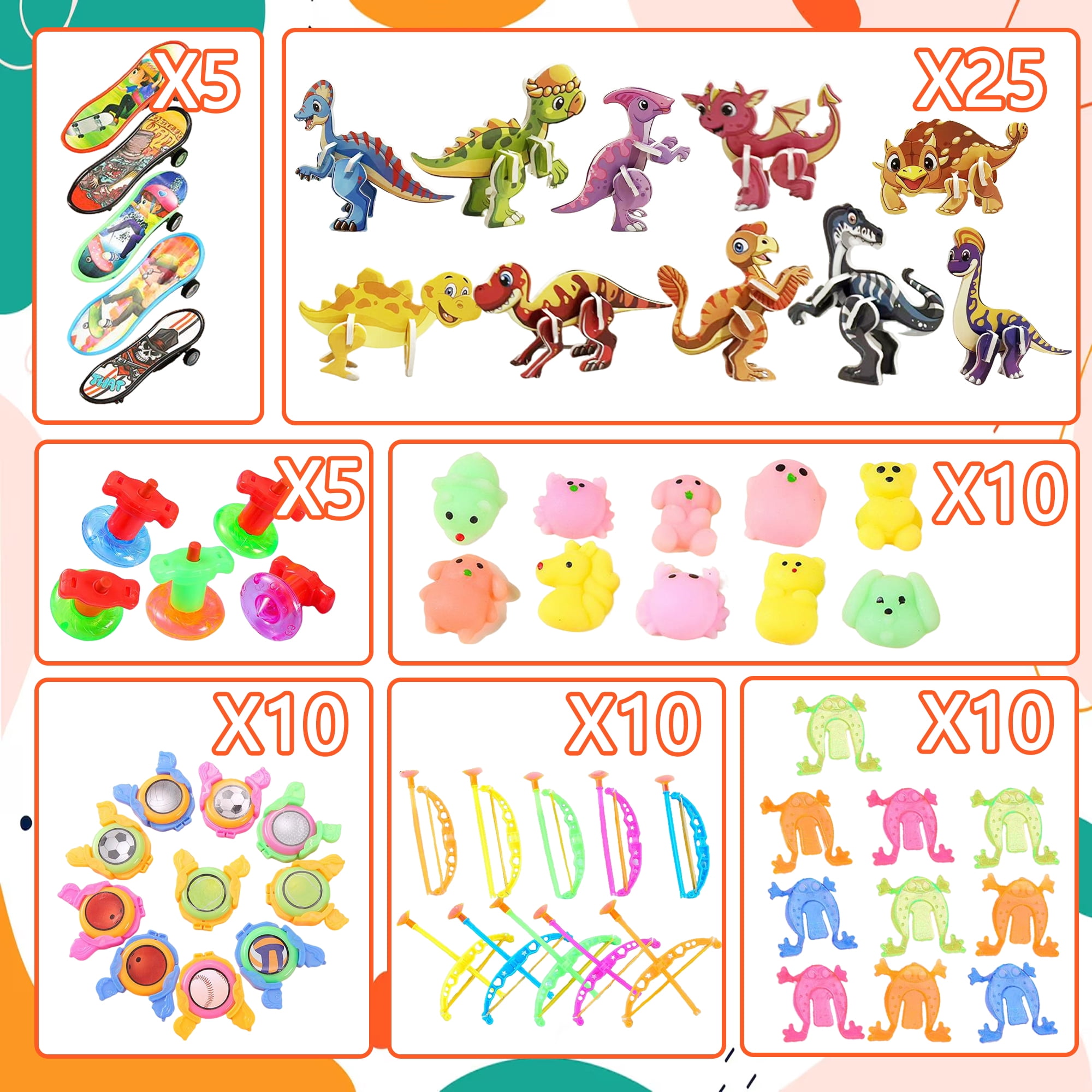 145 Pcs Party Favors for Kids, Pop Fidget Treasure Box Toys for Classroom, Prizes for Kids Classroom, Goodie Bag Stuffers, Pinata Stuffers Filler, Carnival Prizes Birthday Return Gifts