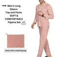 thumbnail image 3 of Mens Pajama Pants and Shirt Set - Animal Print Soft Cotton Mens Pajamas Set Pijamas Para Hombres Sleepwear Set (Red Camel -XL), 3 of 7