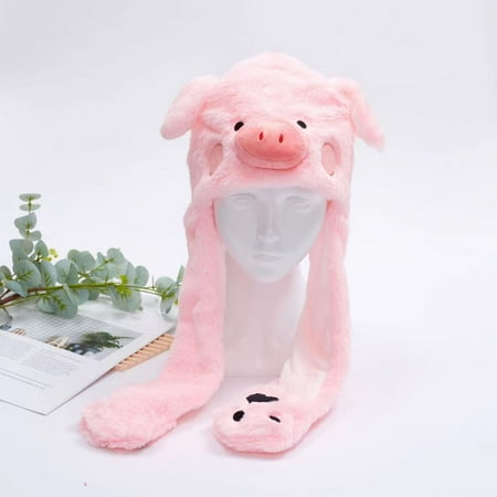 

toraway Swim Caps for Kids Kids Girls Boys Animal Hat with Plush Moving Ears Jumping Beating Hat Dress up Birthday Gift One Size