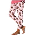 thumbnail image 2 of UVEASISHA Fashion Leggings for Women Football Pink Ribbon Printed Yoga Pants High-Waisted Butt Lifting Compression Tights Stylish Fan Workout Bottoms Pink L, 2 of 5