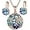 Blue Purple Crystals/Rose Gold Plated Chain, variant on Leafael Ocean Bubble Women's Jewelry Set Made with Premium Crystals Opal Pink Ruby Red Costume Fashion Pendant Necklace Earring Set, Silver Tone, 18" + 2", Gifts for Women