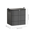 thumbnail image 2 of Portable Moving Storage Bags - Large Capacity Zippered Fabric Organizer for Bedding & Clothes - Foldable Heavy Duty Blanket Spacious Moving Storage Bins for Quilts, Comforters, S-110L, 2 of 5
