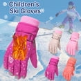 thumbnail image 4 of Cold Weather Thick Warm Gloves for Kids 3-6Years Toddler Girls Boys Snow Gloves Kids Ski Winter Gloves Rose Embroidery Windproof Children Warm Gloves Clearance Deals, 4 of 4