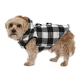thumbnail image 5 of Vibrant Life Dog Clothes: Black & White Buffalo Plaid Peacoat, S, 5 of 10