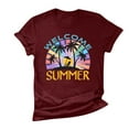thumbnail image 5 of IROINNID Women Summer Sexy Print Regular Comfy Women Fashion Round Neck Short Sleeves Top Spring Saving Sale, 5 of 5