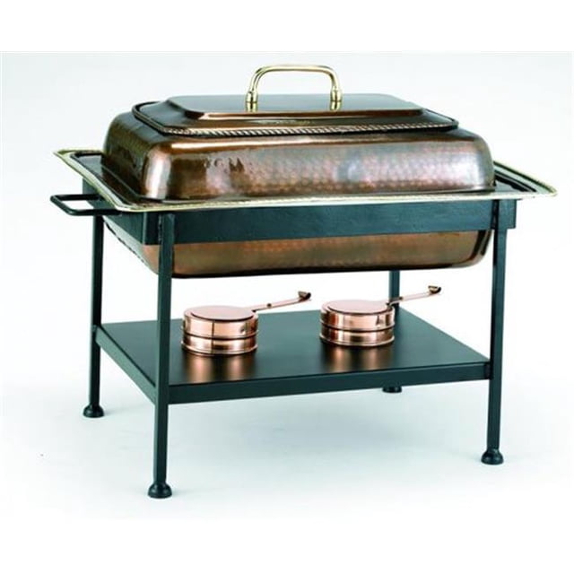 Rectangulaire 8 Qt Antique Cuivre Rainurage Plat