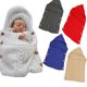 thumbnail image 3 of Saco de dormir de lana de punto para bebé de otoño e invierno, saco de dormir con botones, manta para fotografía, carrito de dormir, saco de dormir para fotografía de pañales, 3 of 6