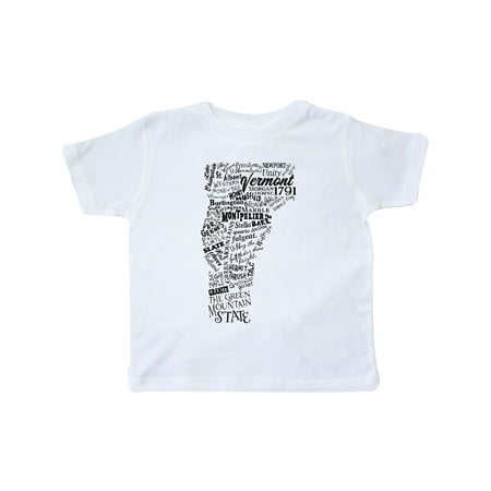 

Inktastic Vermont Word Salad- state outline Gift Toddler Boy or Toddler Girl T-Shirt