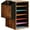 Rustic Brown-6 Slots, variant on 6 Tier Adjustable Countertop Mail Sorter, Mailboxes With Name Slots, Literature Organization Paper Storage Slot, Office Desk File Organizer, Wooden Desktop Mailbox for Classroom, Rustic Brown