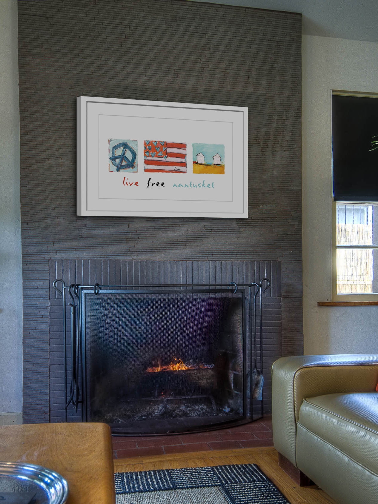 Marmont Hill "Live Free Nantucket" by Tori Campisi Painting Print in Frame